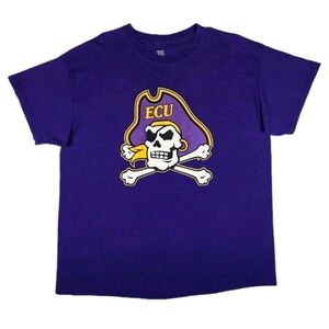 East Carolina Pirates Shirt XL Purple Retro NCAA Collegiate Sportswear Crew Tee